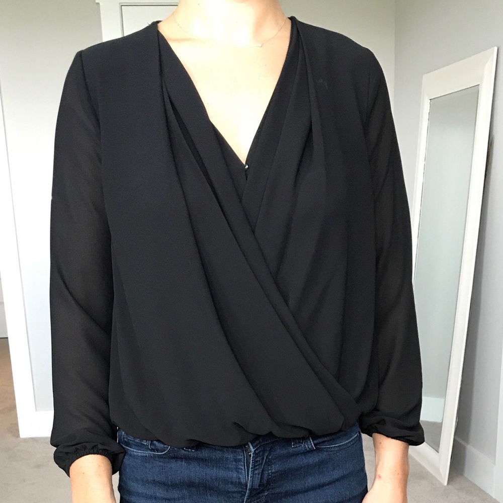 Black cross blouse